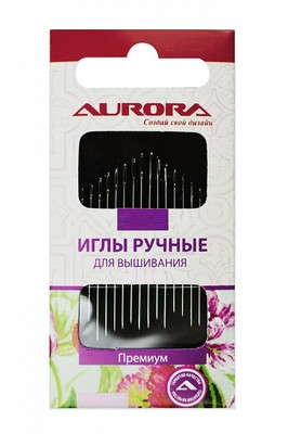 Иглы ручные для вышивания AURORA Русский